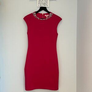 SOLD! Ted Baker Embellished body-con dress Hot Pink BETIANA